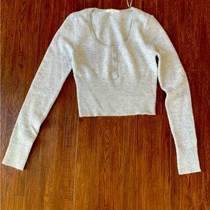 Grey cropped sweater